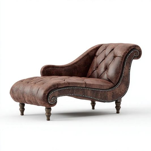 Leżanka ogrodowa, Krzesło relaksacyjne Chaiselongue Brązowy 80 x 165 x 92 cm sztuczna skóra łukowa