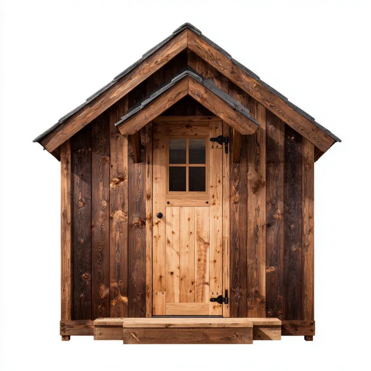 Domek ogrodowy, Obudowa do przechowywania na zewnątrz w Belarbrązowym Drewnie 180 x 120 x 220 cm z dachem z dwuwarstwową szybą