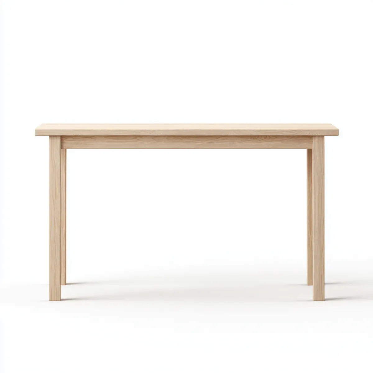 Biurko, Office naturalny 120 x 60 x 75 cm w litej prostokątnej sosnie